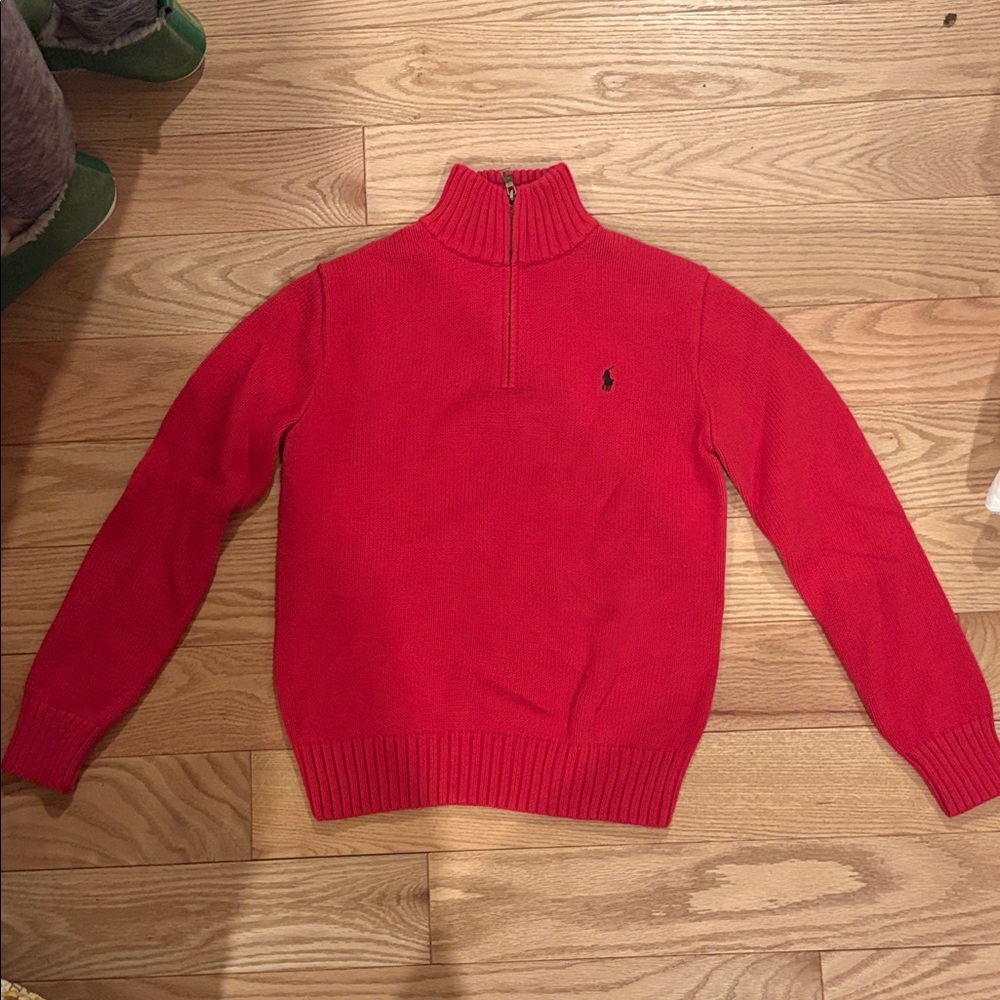 Red Half-Zip Sweater for boys